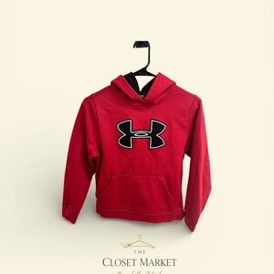 Under Armour Scarlet Hoodie with Black Logo